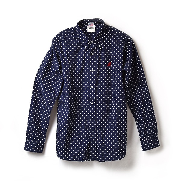 【60% OFF】VOLN/Red FIN /BD SHIRTS/DOT ボルン レッドフィン シャツ ドッド 長袖