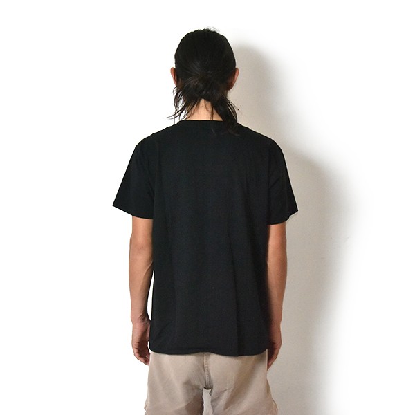 【40% OFF】VOLN / V Neck Tee / Black / POCKET