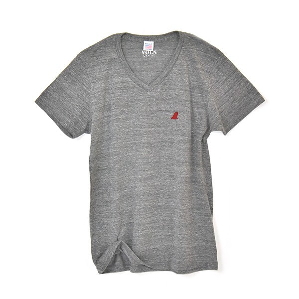 VOLN/RedFin /V Neck Tee /Heather Gray