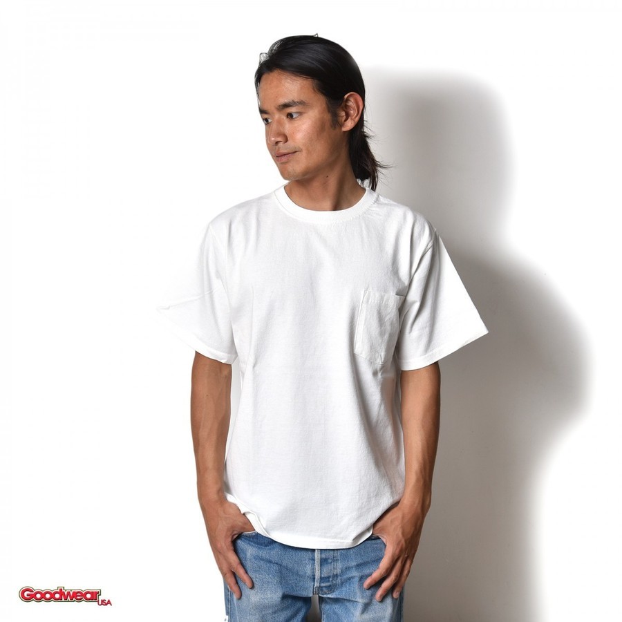 ＜SALE 30%OFF＞ GOOD WEAR / POCKET T-SHIRT / WHITE