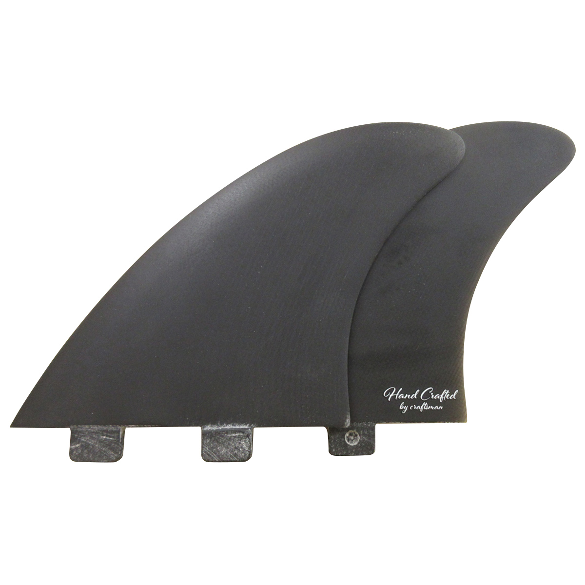 CRAFTSMAN FIN クラフトマン Twin Fin #1 FCS キール ツイン フィン VOLAN DARK BLACK レトロ フィッシュ ブラック ヴォラン サーフィン 2本set