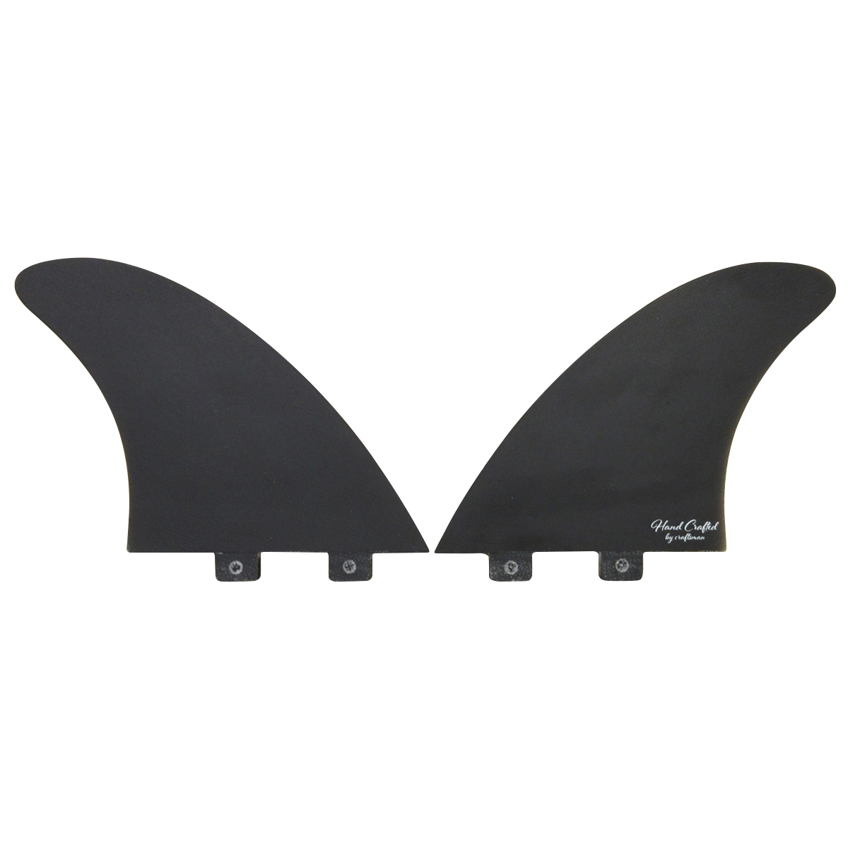 CRAFTSMAN FIN クラフトマン Twin Fin #1 FCS キール ツイン フィン VOLAN DARK BLACK レトロ フィッシュ ブラック ヴォラン サーフィン 2本set