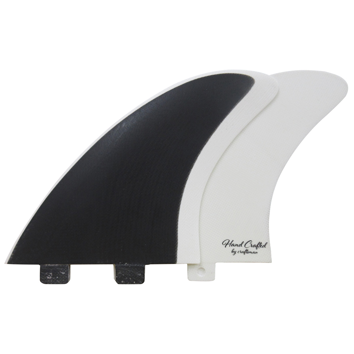 CRAFTSMAN FIN クラフトマン Twin Fin #1 FCS キール ツイン フィン VOLAN BLACK/WHITE レトロ フィッシュ ブラック ヴォラン サーフィン 2本set