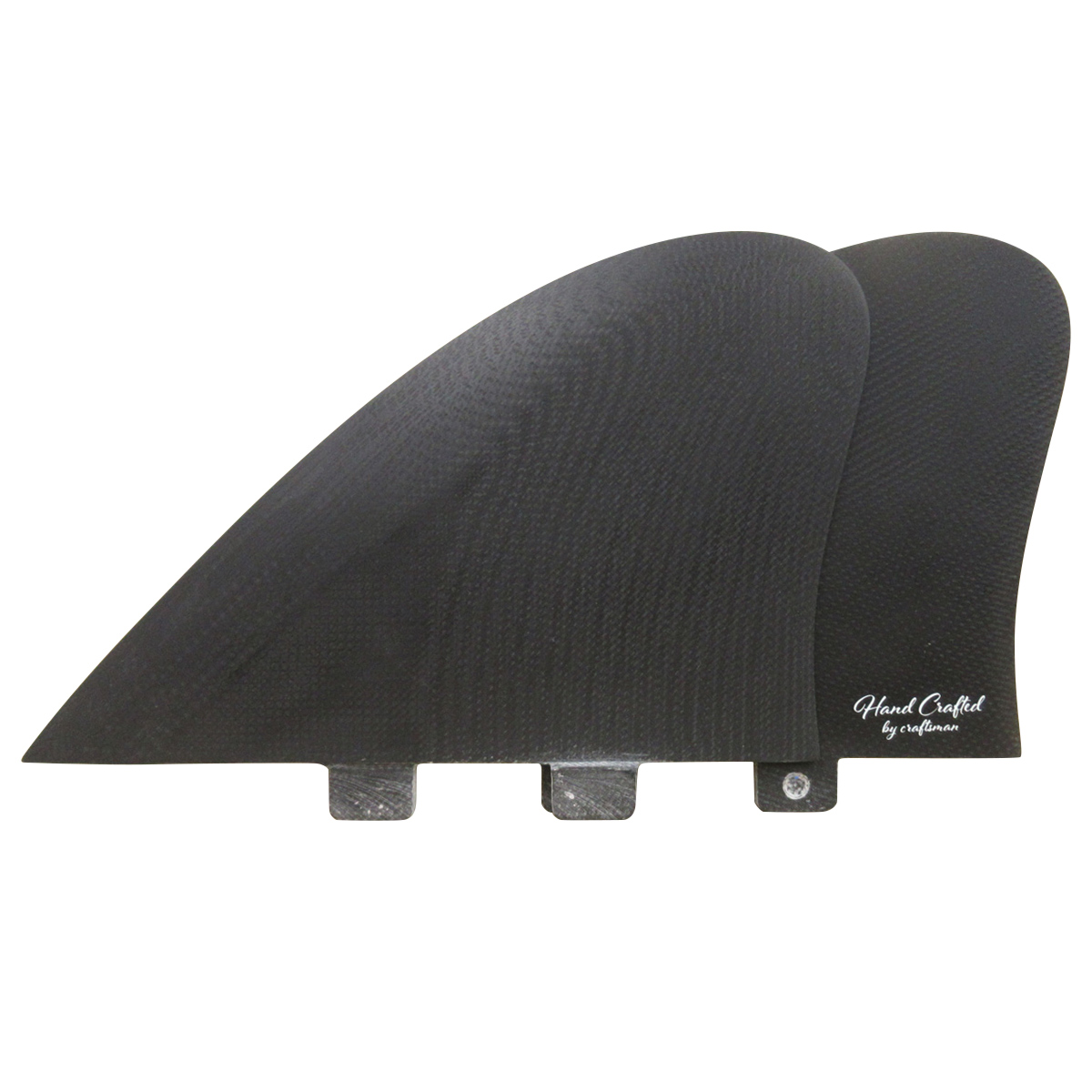 CRAFTSMAN FIN クラフトマン Twin Fin #2 FCS レトロ キール ツイン フィン VOLAN DARK BLACK フィッシュ ブラック ヴォラン サーフィン 2本set