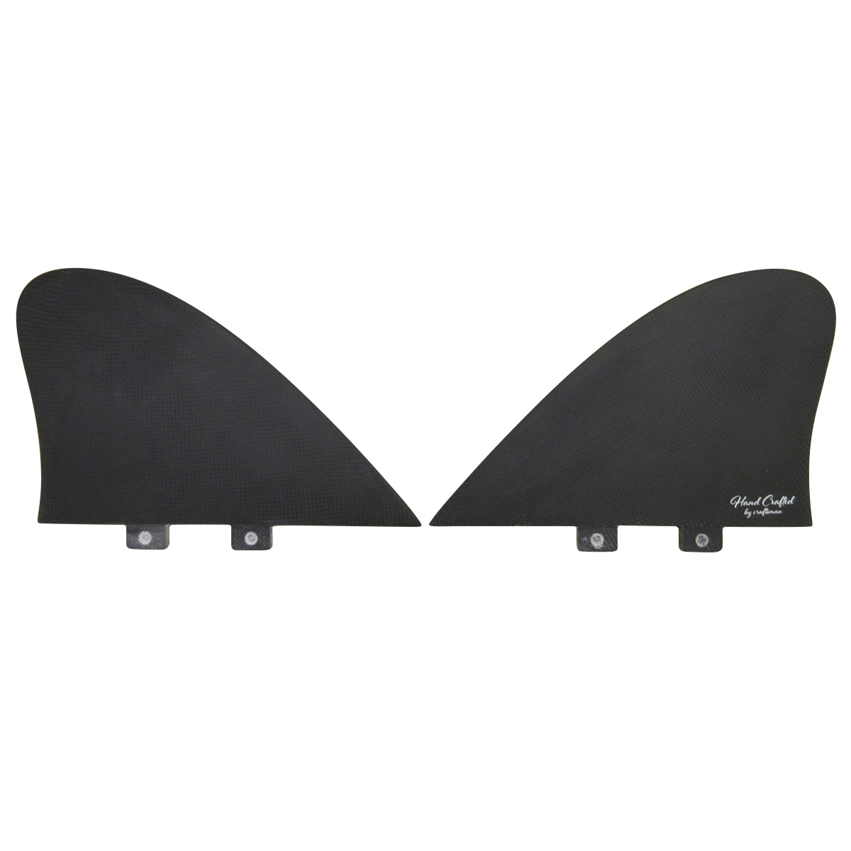 【SALE】CRAFTSMAN FIN クラフトマン Twin Fin #2 FCS レトロ キール ツイン フィン VOLAN DARK BLACK フィッシュ ブラック ヴォラン サーフィン 2本set
