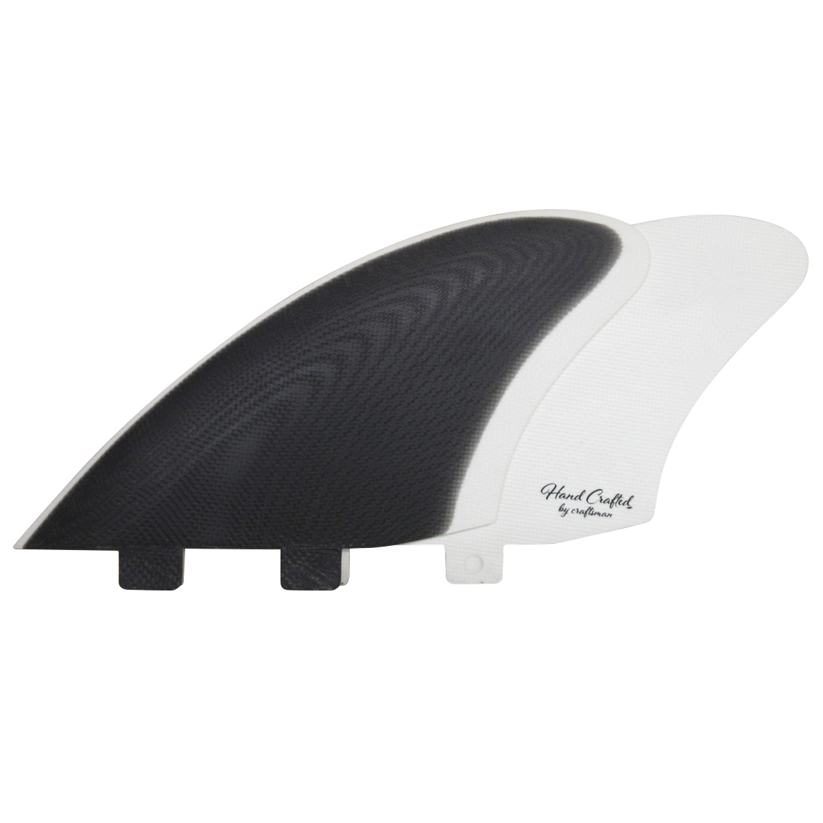 CRAFTSMAN FIN クラフトマン Twin Fin #4 FCS レトロ キール ツイン フィン VOLAN BLACK/WHITE フィッシュ ブラック ヴォラン サーフィン 2本set