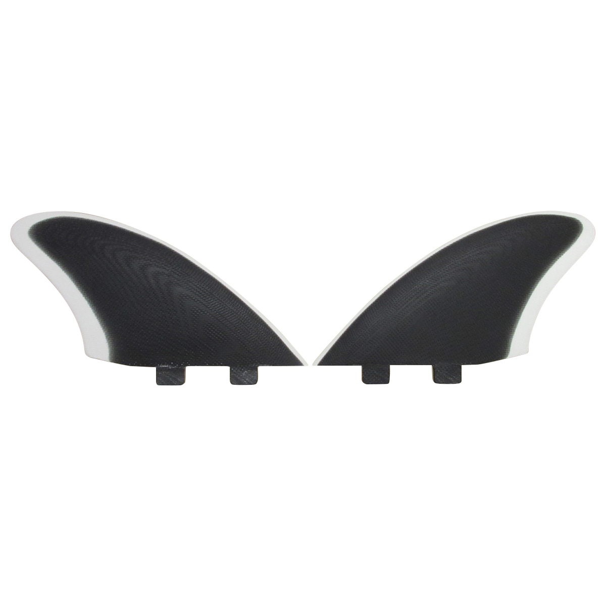 【SALE】CRAFTSMAN FIN クラフトマン Twin Fin #4 FCS レトロ キール ツイン フィン VOLAN BLACK/WHITE フィッシュ ブラック ヴォラン サーフィン 2本set
