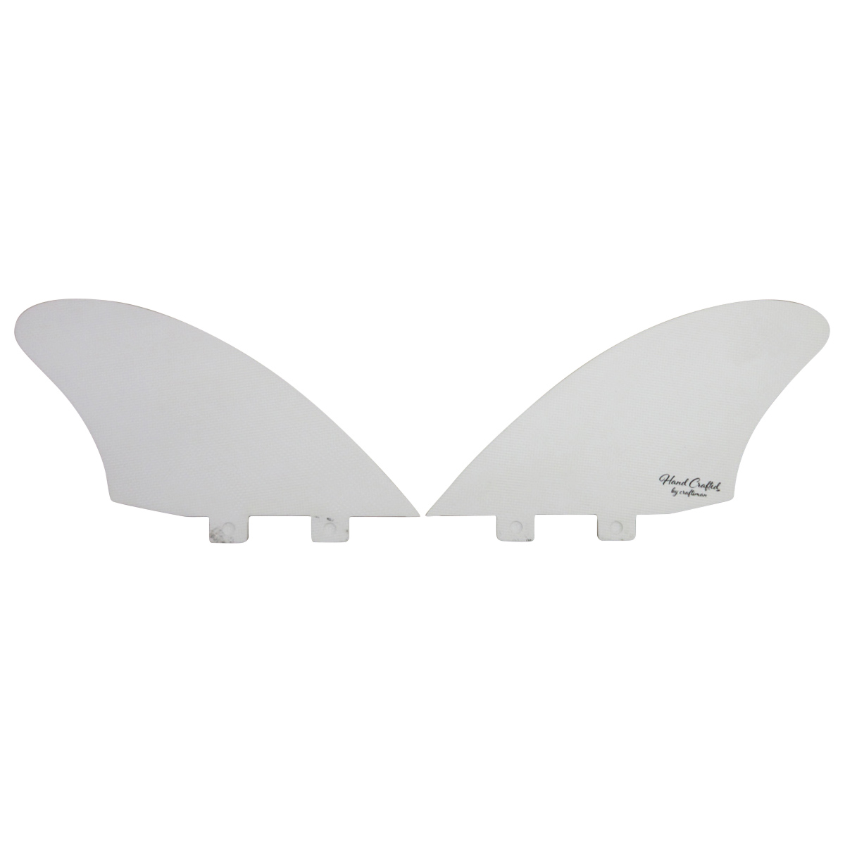 【SALE】CRAFTSMAN FIN クラフトマン Twin Fin #4 FCS レトロ キール ツイン フィン VOLAN BLACK/WHITE フィッシュ ブラック ヴォラン サーフィン 2本set