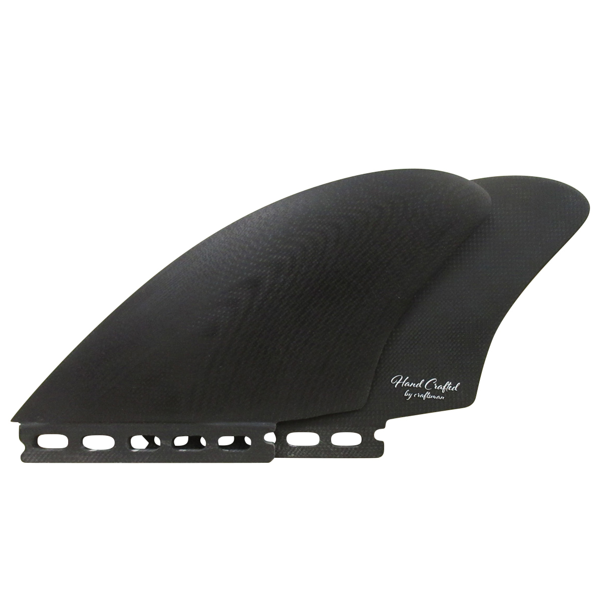 CRAFTSMAN FIN クラフトマン Twin Fin #4 Futures. Fin レトロ キール ツイン フィン VOLAN DARK BLACK フィッシュ ブラック ヴォラン サーフィン 2本set