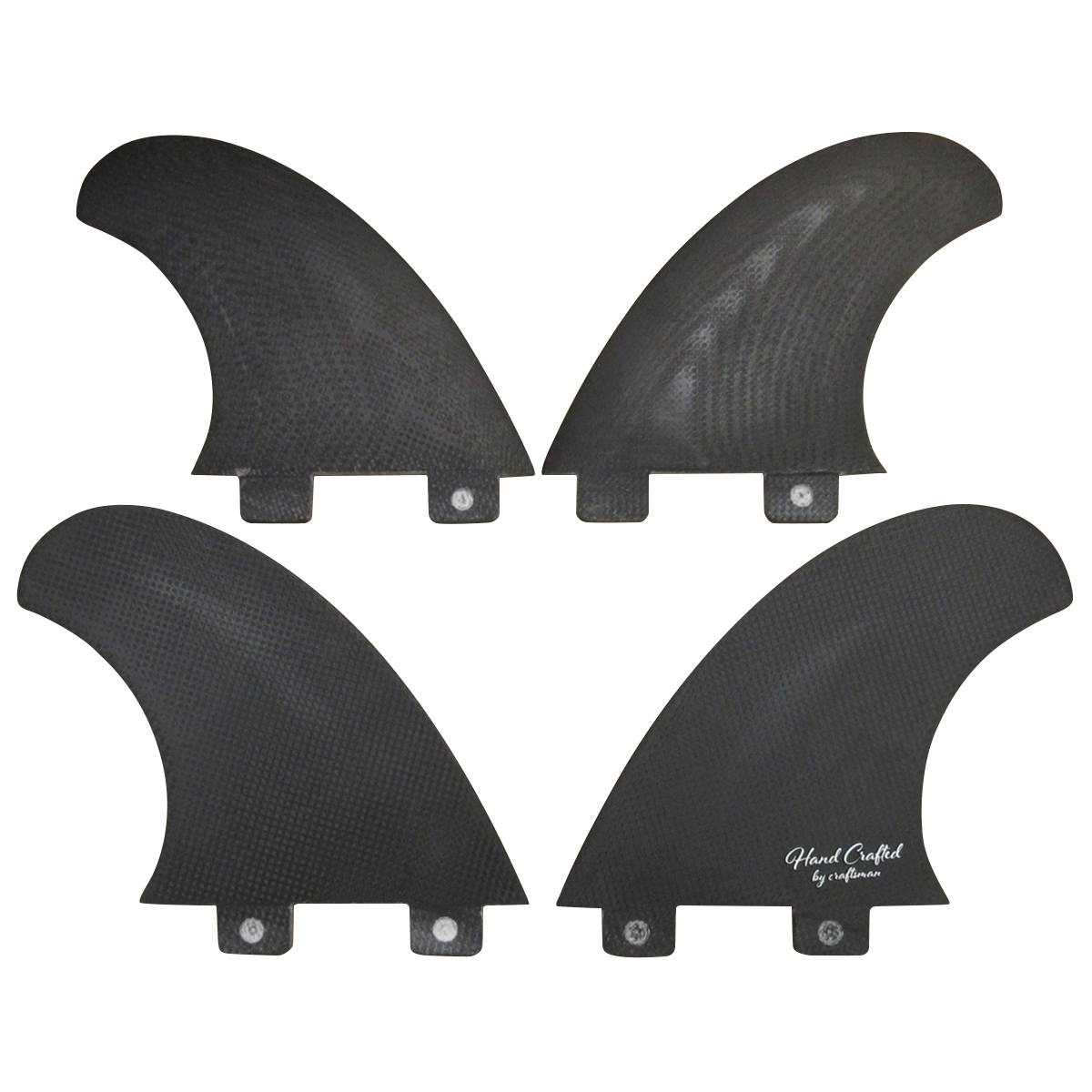 CRAFTSMAN FIN クラフトマン Quad Fins SF4 FCS クワッドフィン VOLAN DARK BLACK オルタナティブ ショートボード ミッドレングス ヴォラン サーフィン 4本SET