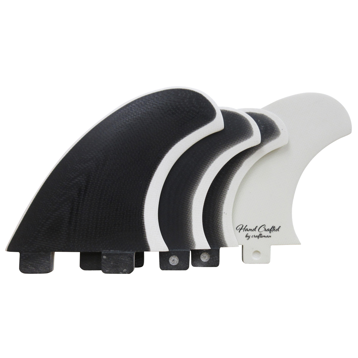 CRAFTSMAN FIN クラフトマン Quad Fins SF4 FCS クワッドフィン VOLAN BLACK/WHITE オルタナティブ ショートボード ミッドレングス ヴォラン サーフィン 4本SET