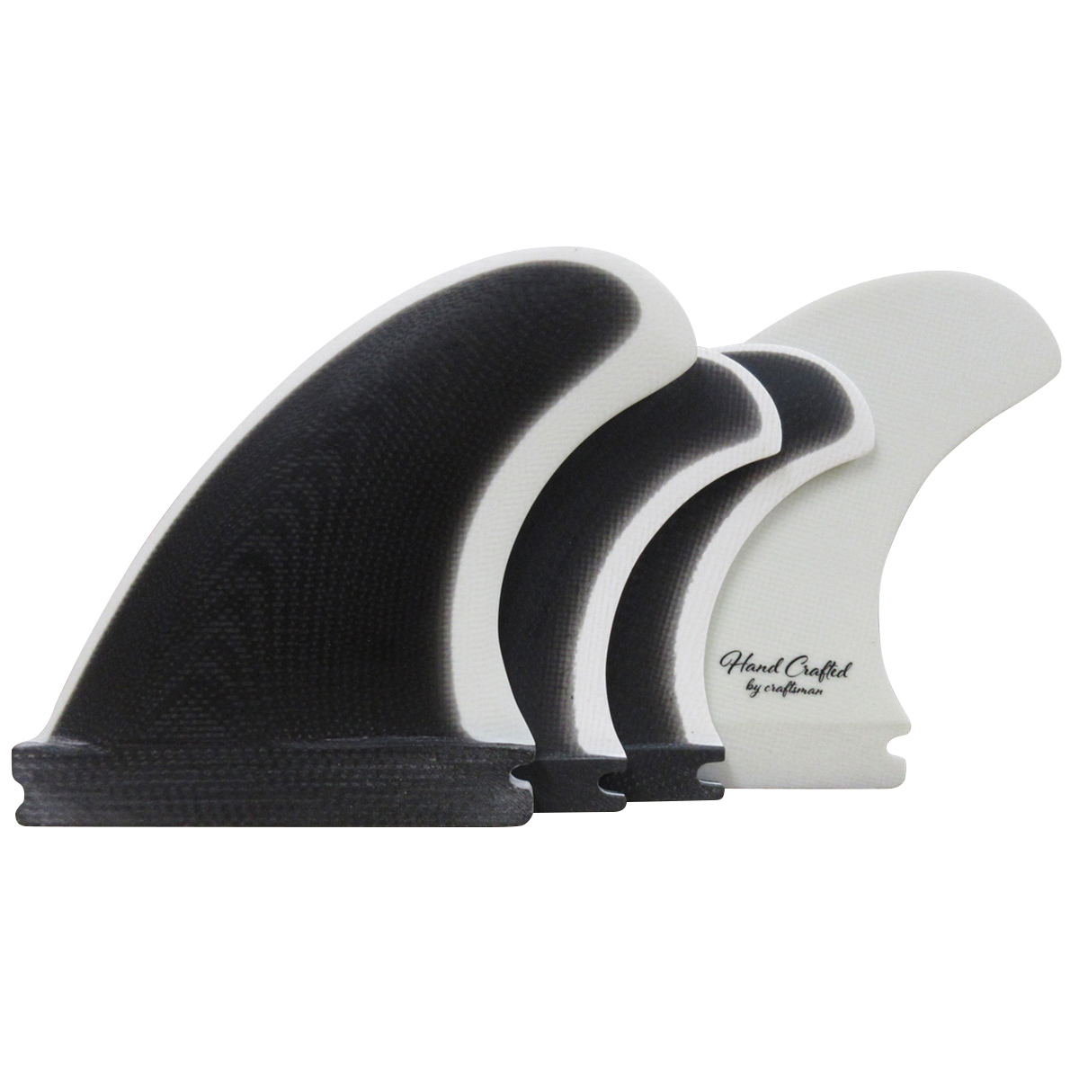 CRAFTSMAN FIN クラフトマン Quad Fins SF4 Futures. クワッドフィン VOLAN BLACK/WHITE オルタナティブ ショートボード ミッドレングス サーフィン 4本SET