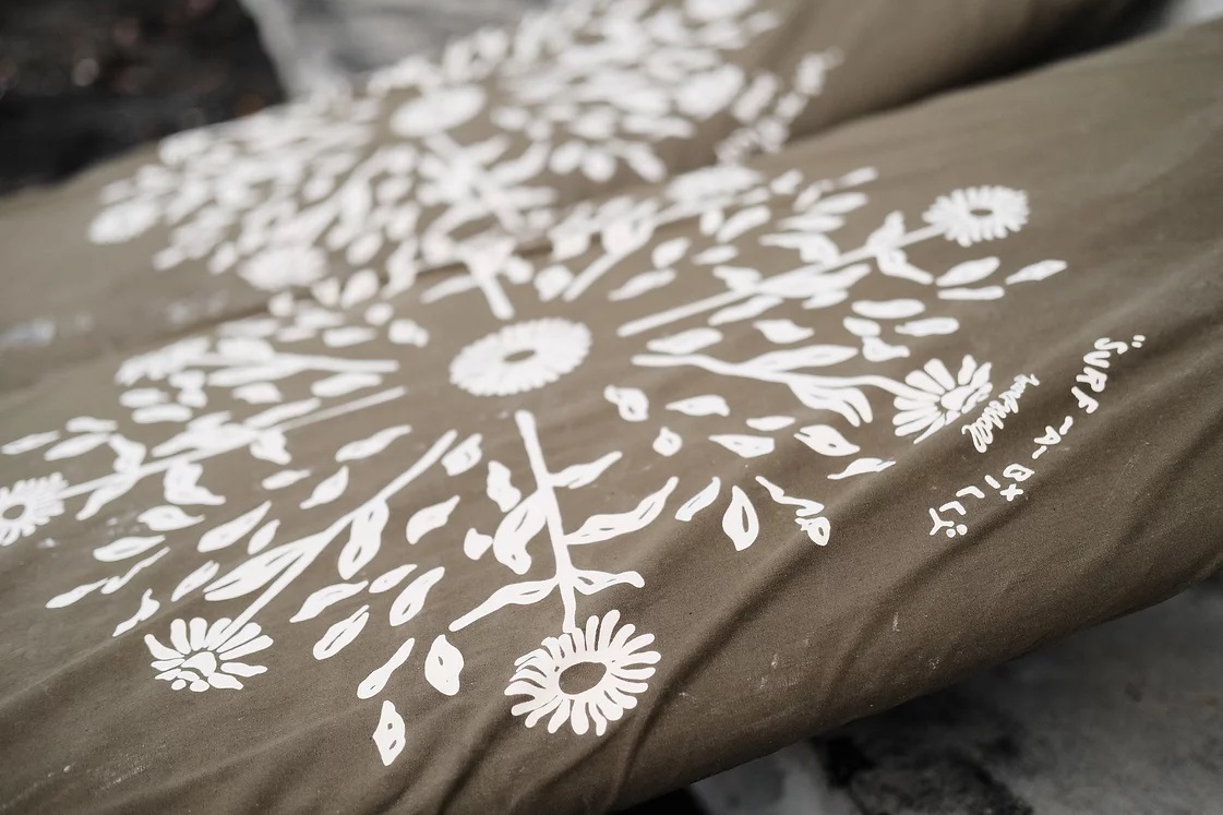 DEFORMASI デフォルマシー × SURF A BILLY 10'2" デッキカバー Baby Canvas ジャレッドメル DECK WRAP LONG ロングボード indonesian Batik Dark green