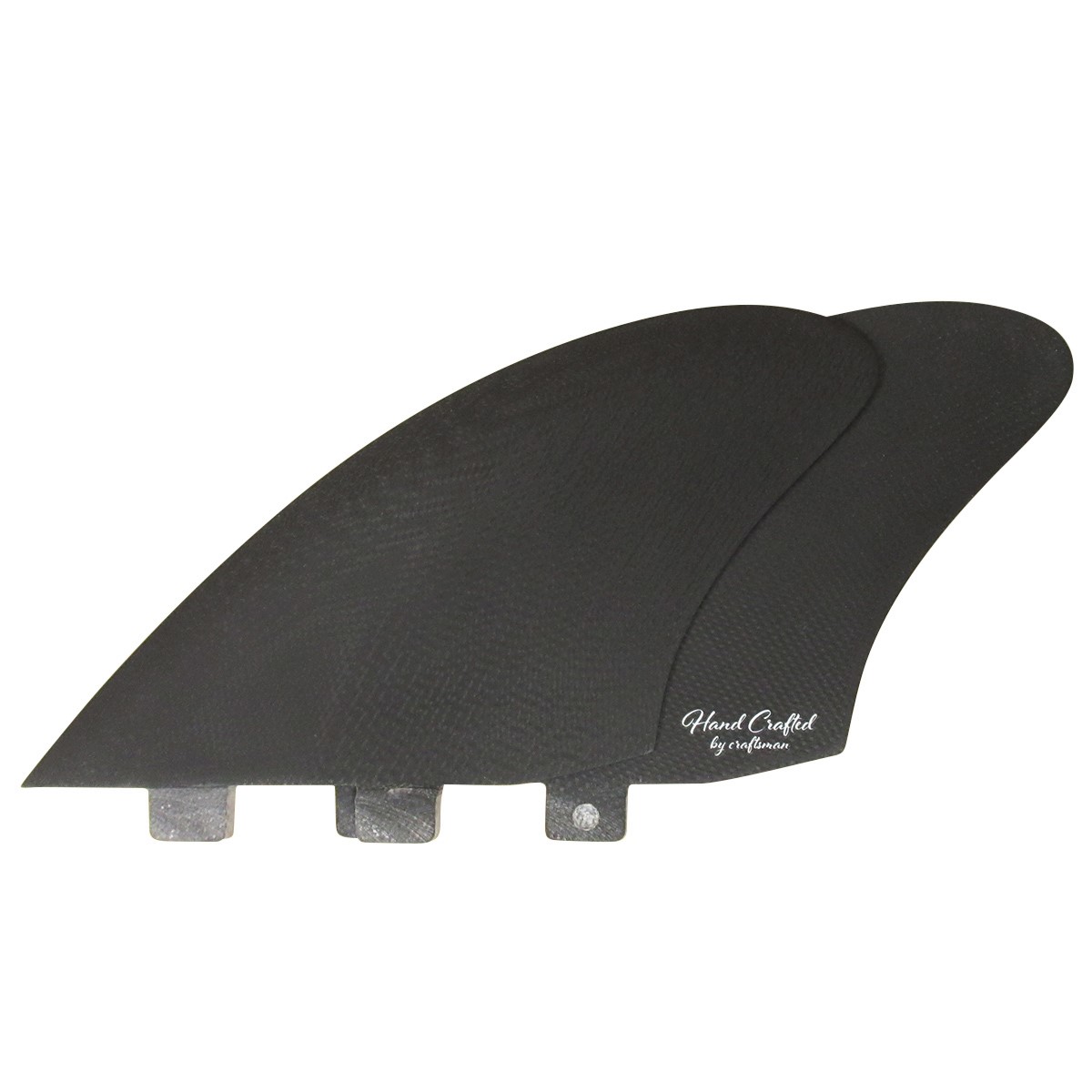 CRAFTSMAN FIN クラフトマン Twin Fin #4 FCS レトロ キール ツイン フィン VOLAN DARK BLACK フィッシュ ブラック ヴォラン サーフィン 2本set