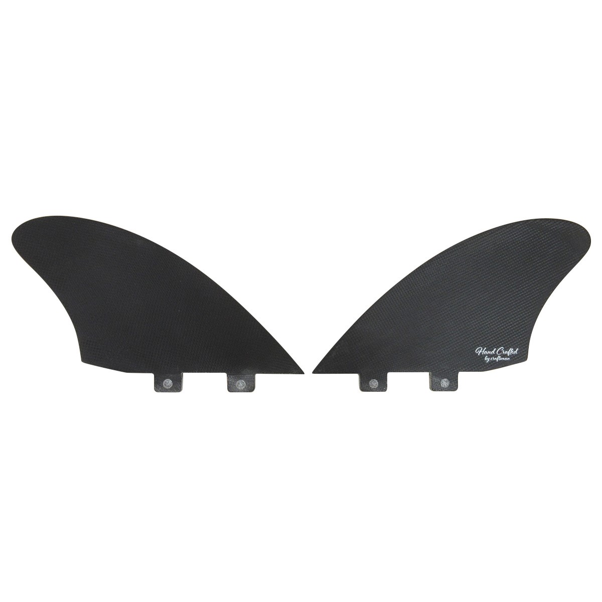 【SALE】CRAFTSMAN FIN クラフトマン Twin Fin #4 FCS レトロ キール ツイン フィン VOLAN DARK BLACK フィッシュ ブラック ヴォラン サーフィン 2本set