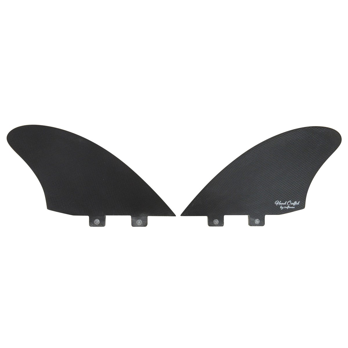 CRAFTSMAN FIN クラフトマン Twin Fin #4 FCS レトロ キール ツイン フィン VOLAN DARK BLACK フィッシュ ブラック ヴォラン サーフィン 2本set