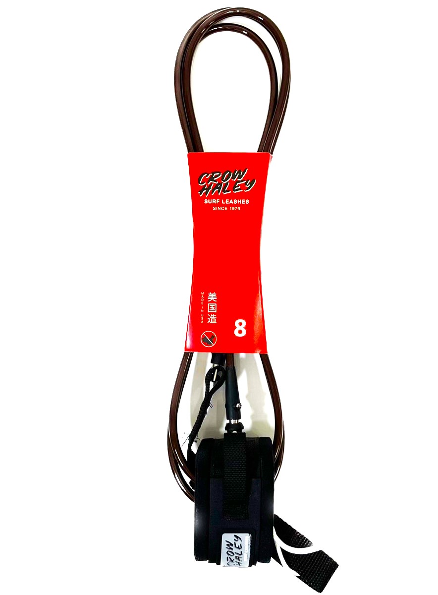 CROW HALEY リーシュコード 8ft Surf leash REGULAR (BROWN)レギュラーDOBLE SWIVEL