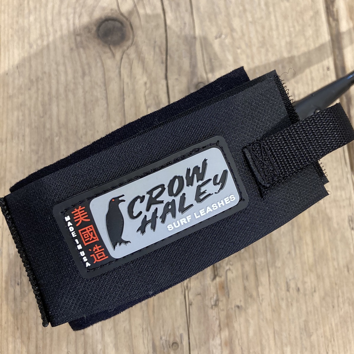 CROW HALEY リーシュコード 9ft Surf leash REGULAR KNEE (BLACK)レギュラー 膝下 DOBLE SWIVEL