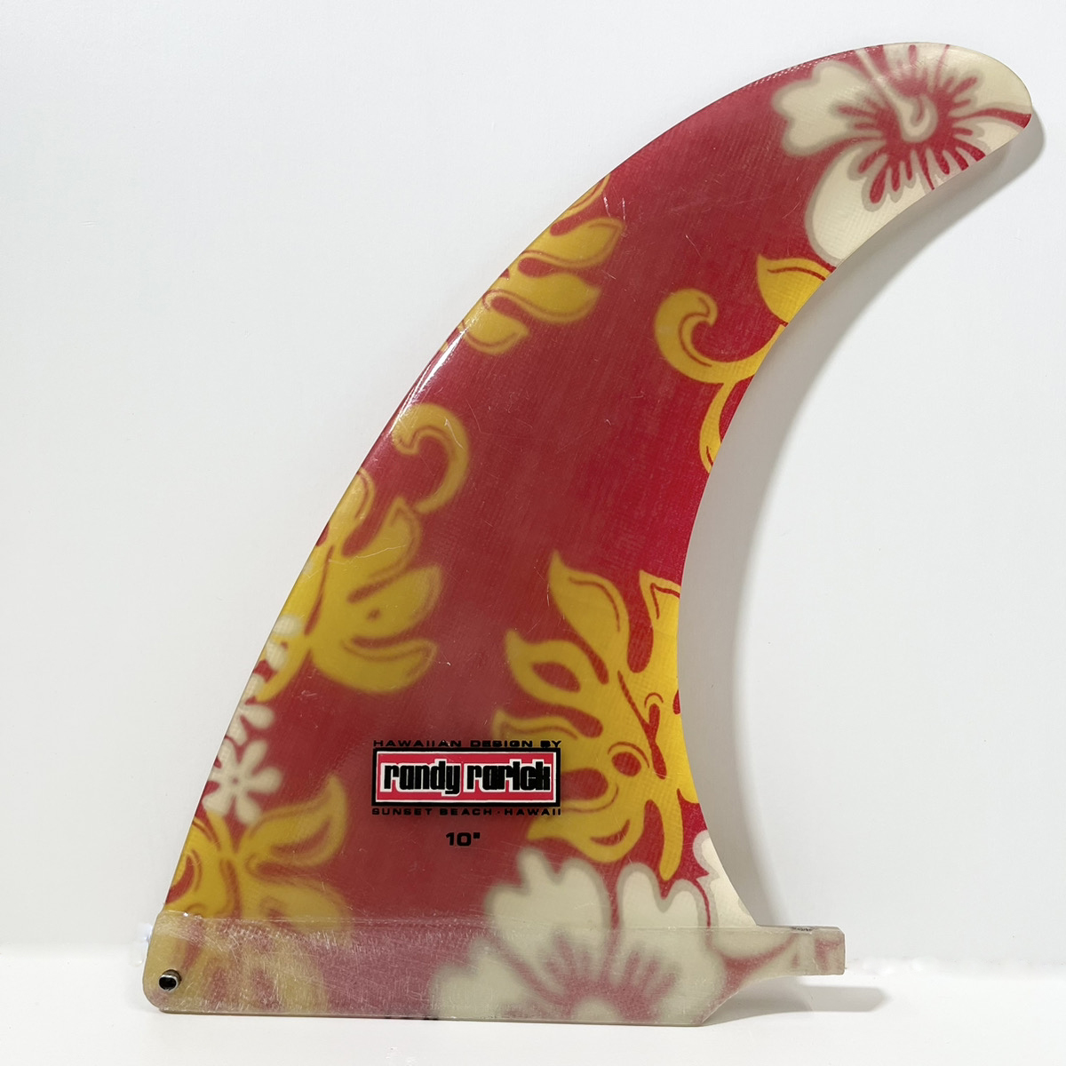 【USED FIN】HAWAIIAN DESIGN BY SUNSET BEACH・HAWAII  randy rarick 10ft 中古フィン