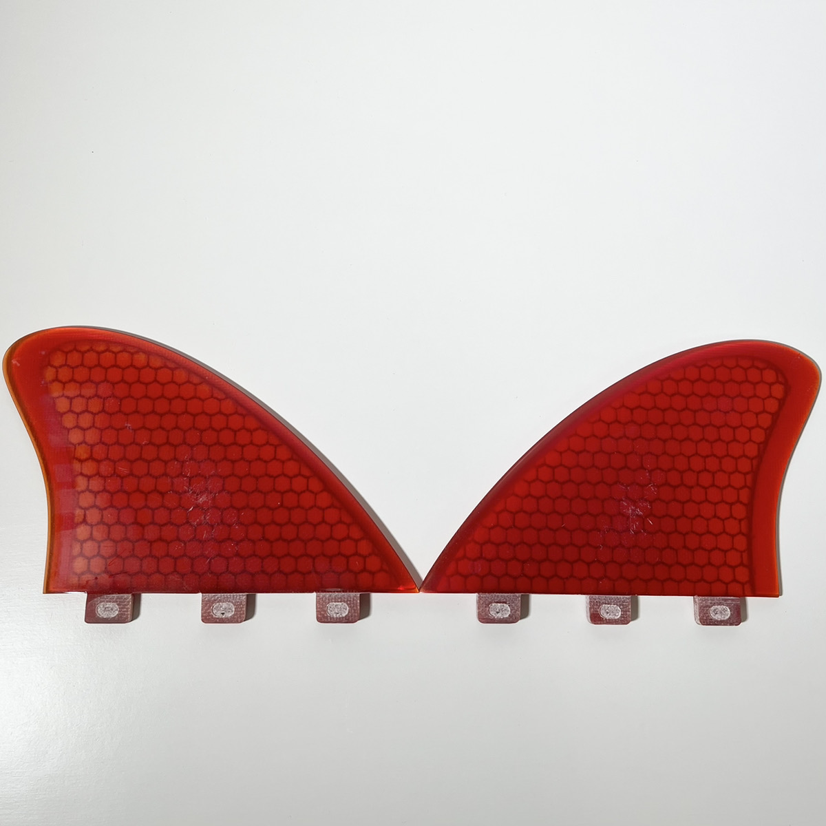【USED FIN】FCS FK1 PC キール ツインフィンセット (3タブ) レッド 中古フィン