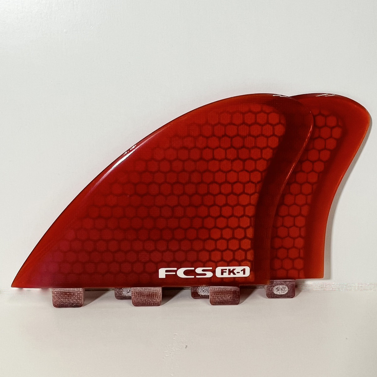 【USED FIN】FCS FK1 PC キール ツインフィンセット (3タブ) レッド 中古フィン