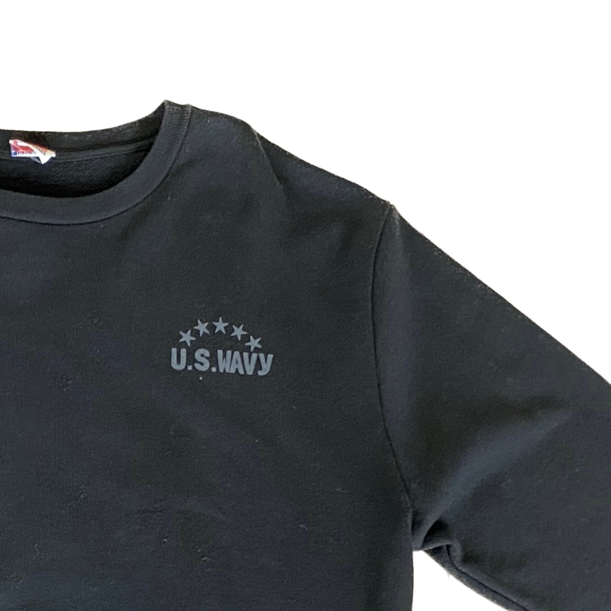 【40％OFF】VOLN / CREW NECK SWEAT / U.S. WAVY / BLACK ボルン クールネック スウェット ユーエス ウェイビー ブラック 長袖 裏起毛 サーフィン