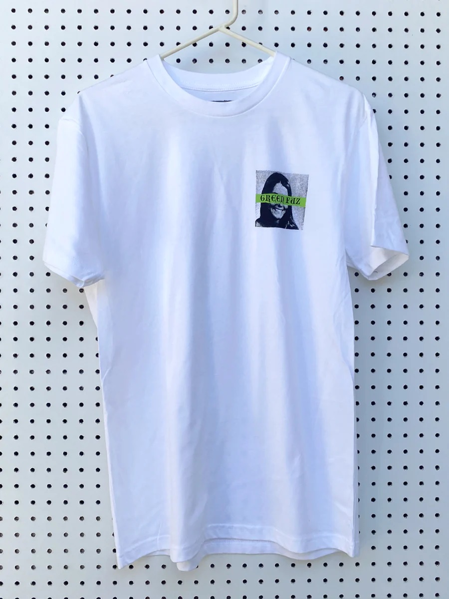 GREEN FUZ LOGO TEE - WHT