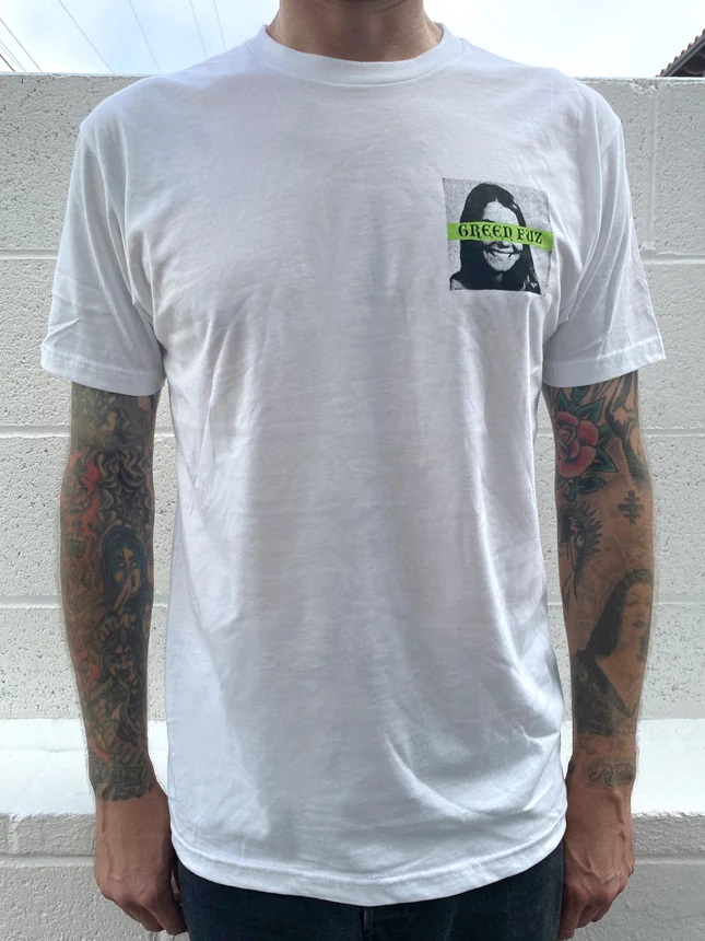 GREEN FUZ LOGO TEE - WHT