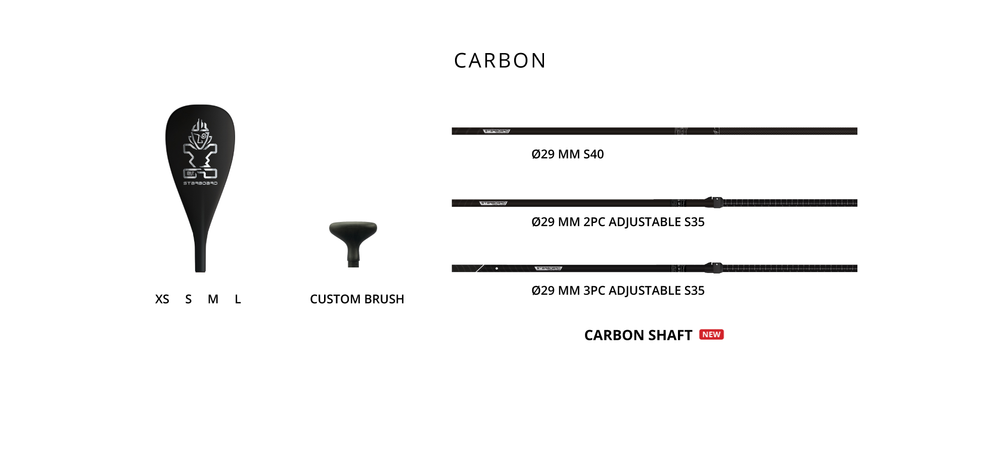 STARBOARD / PADDLES / ENDURO CARBON Sサイズ 29mm 2PCS