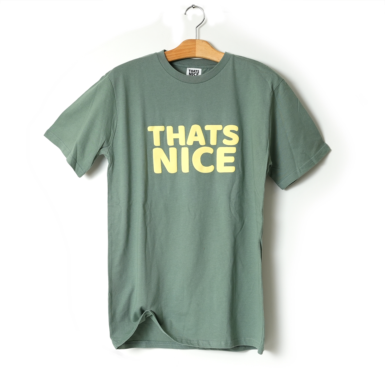 THATS NICE / OG PUFF T-SHIRT / SAGE GREEN×CUSTARD MUSTARD