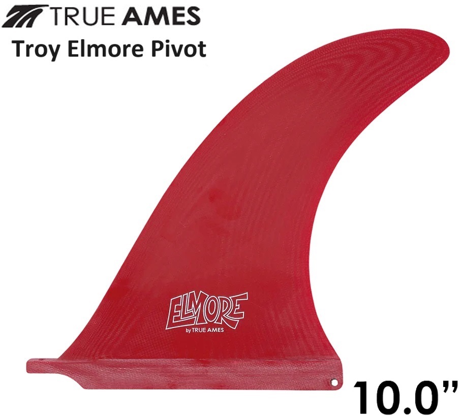 TRUE AMES トゥルーアムス Troy Elmore Pivot 10.0" Solid Red トロイエルモア ピボットフィン ロングボード ミッドレングス センターフィン Single fin サーフィン