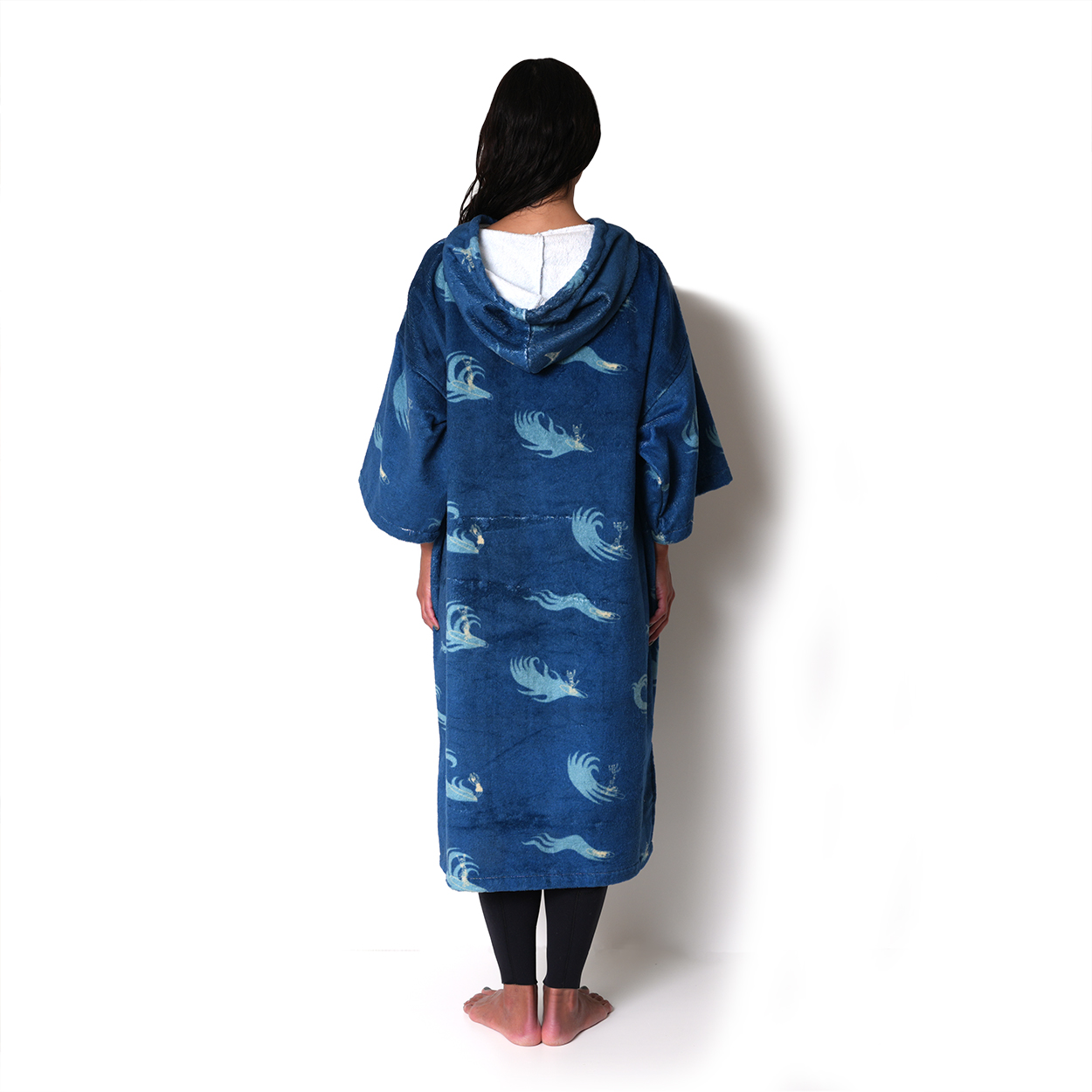 POLER CHANGING PONCHO / BLUE / BEIGE