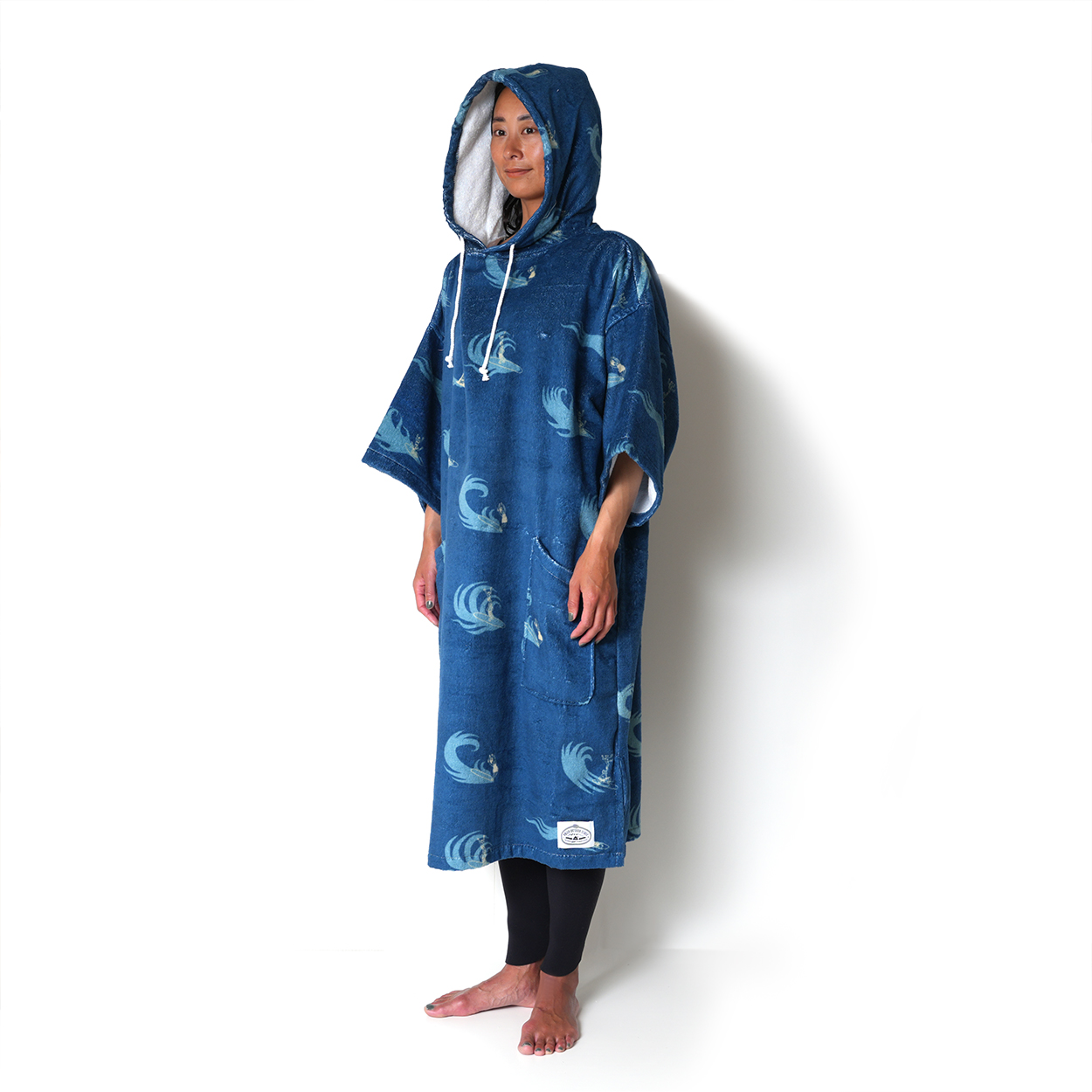 POLER CHANGING PONCHO / BLUE / BEIGE