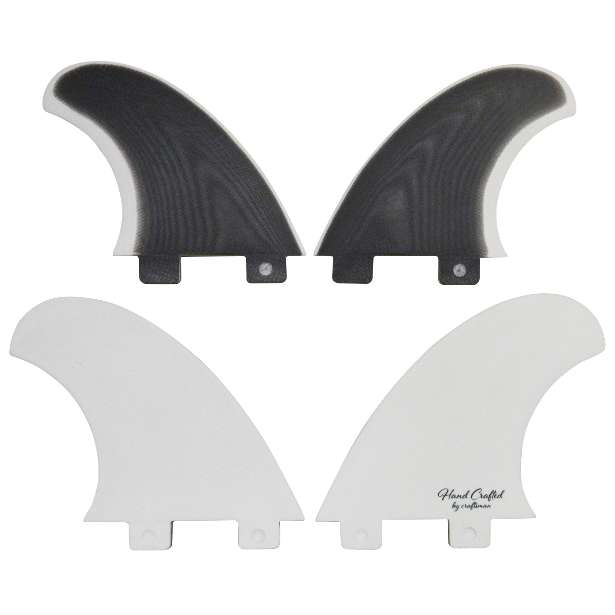 【SALE】 CRAFTSMAN FIN クラフトマン Quad Fins SF4 FCS クワッドフィン VOLAN BLACK/WHITE オルタナティブ ショートボード ミッドレングス ヴォラン サーフィン 4本SET