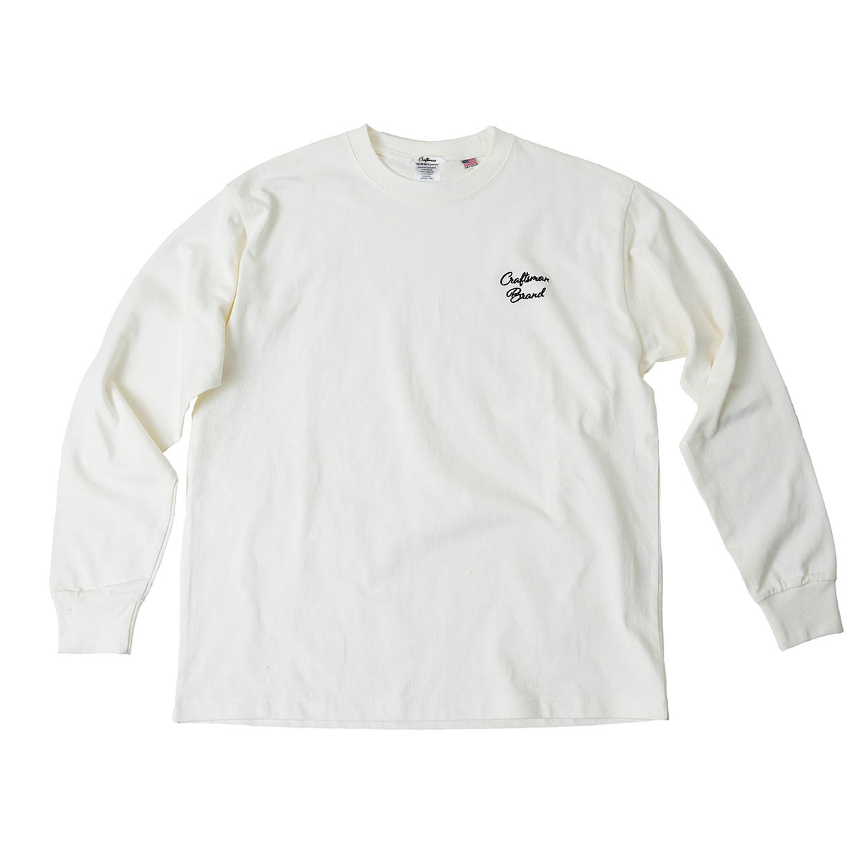 CRAFTSMAN BRAND / Long Sleeve T-shirts / USAコットン / 刺繍ロゴ / 2カラー