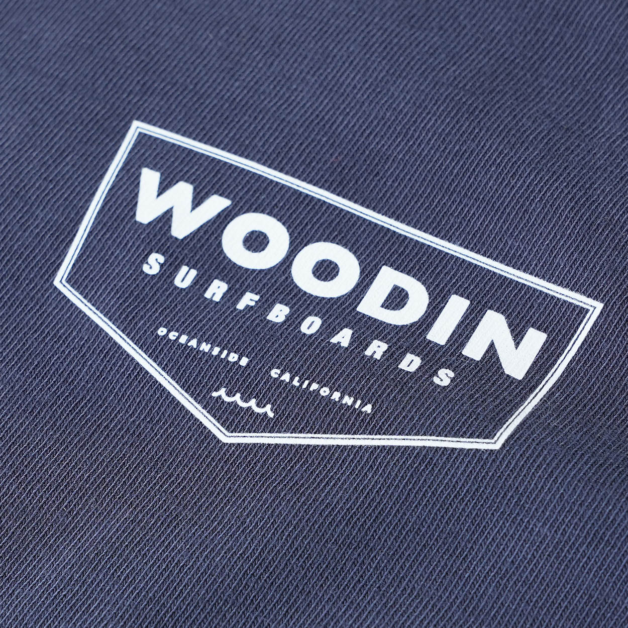 WOODIN LS T-Shirts Navy 胸ロゴ