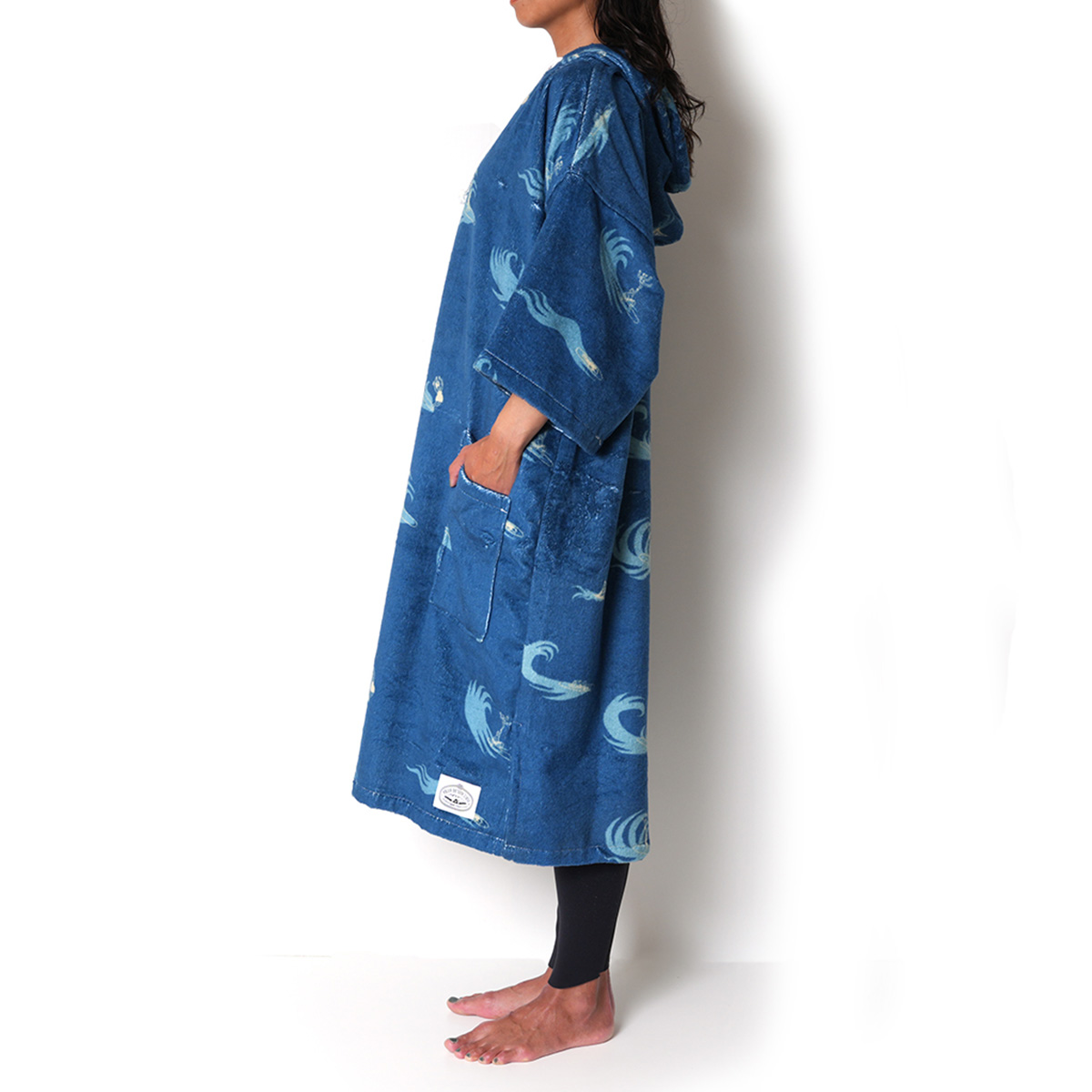 POLER CHANGING PONCHO / BLUE / BEIGE