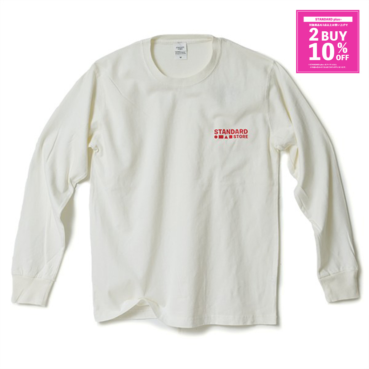 STANDARD STORE × ANDY DAVIS ORIGINAL LS T-SHIRT（LOGO）OFF WHITE
