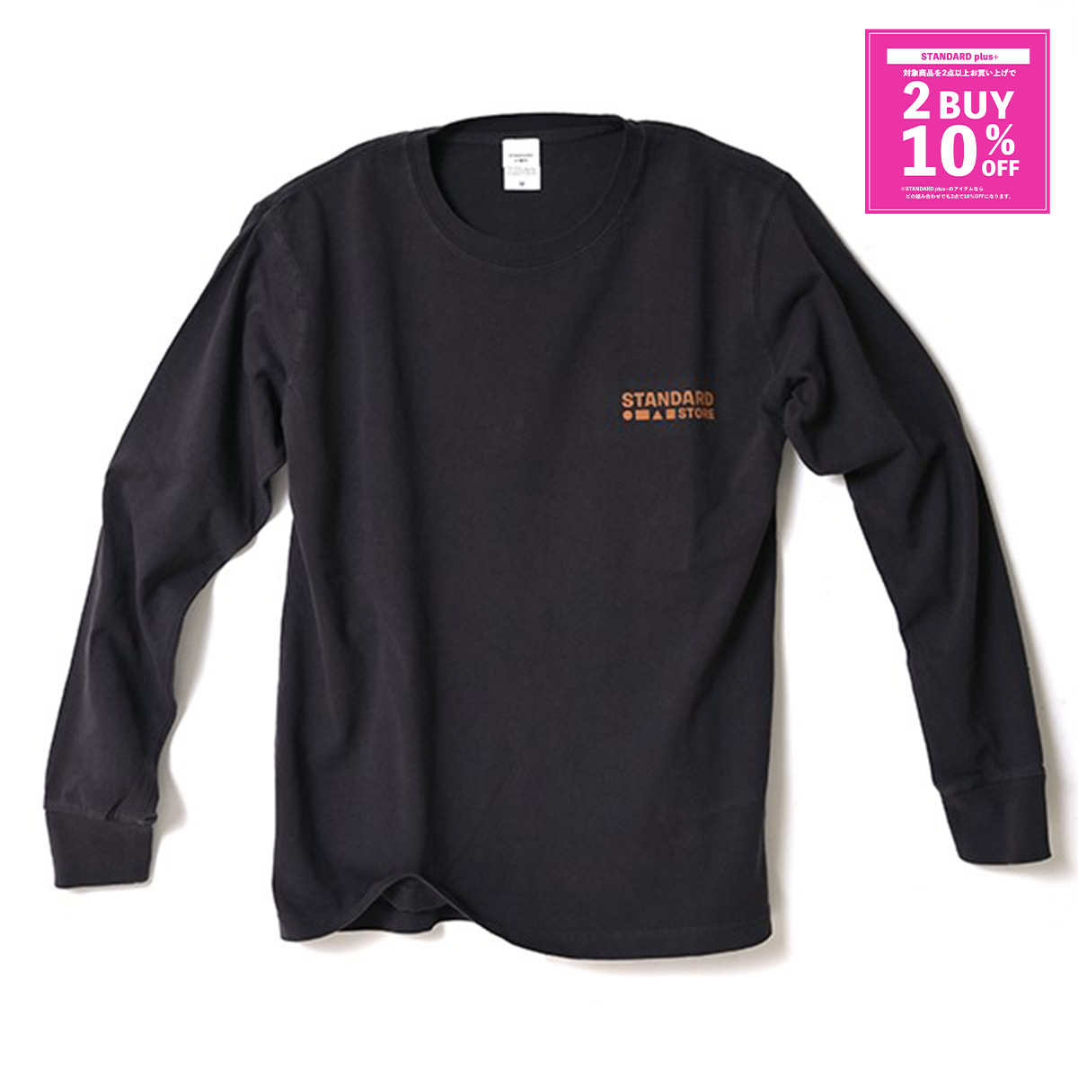 STANDARD STORE × ANDY DAVIS ORIGINAL LS T-SHIRT（LOGO）BLACK