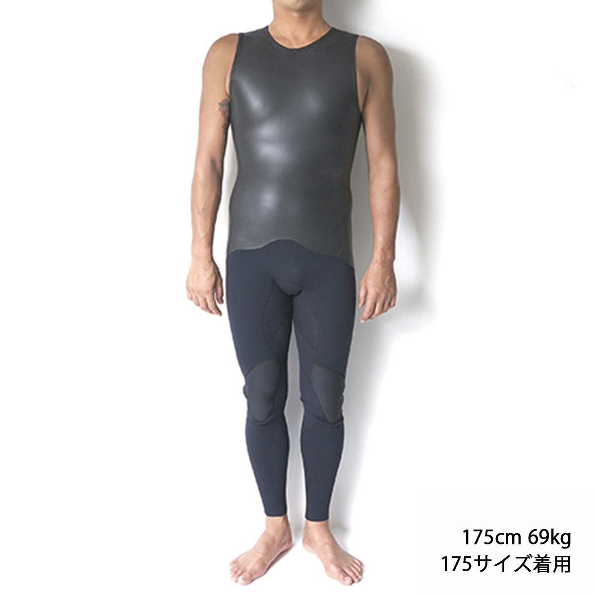 【受注生産】CRAFTSMAN WETSUITS 2MM ロングジョン フラットスキン ラバー バックジップ クラシック サーフィン 日本製