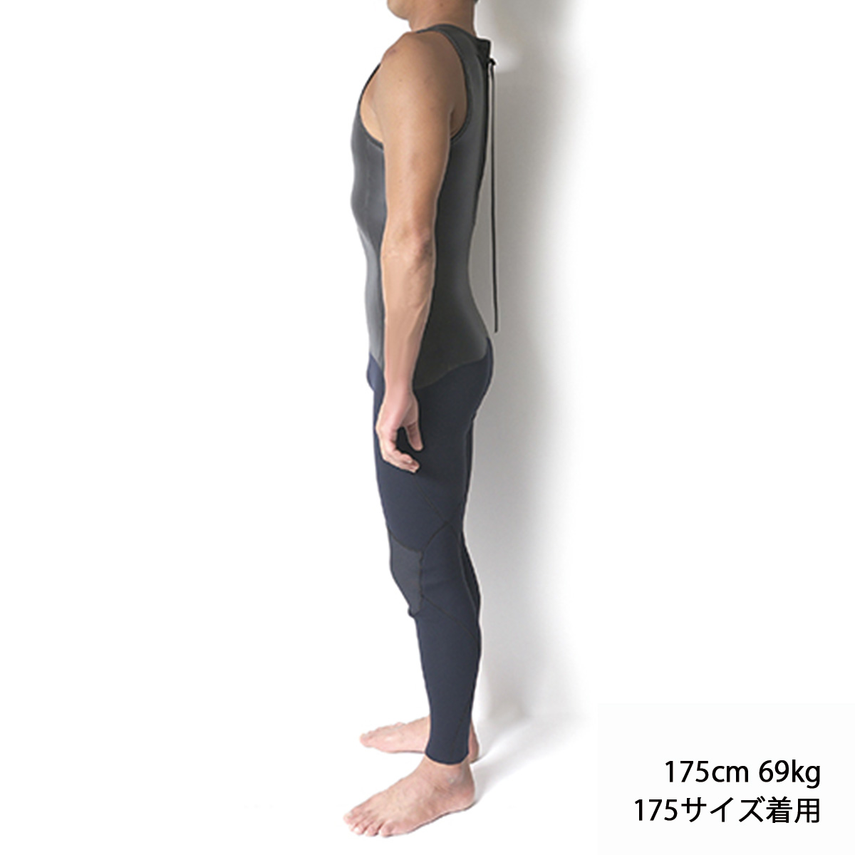 【受注生産】CRAFTSMAN WETSUITS 2MM ロングジョン フラットスキン ラバー バックジップ クラシック サーフィン 日本製