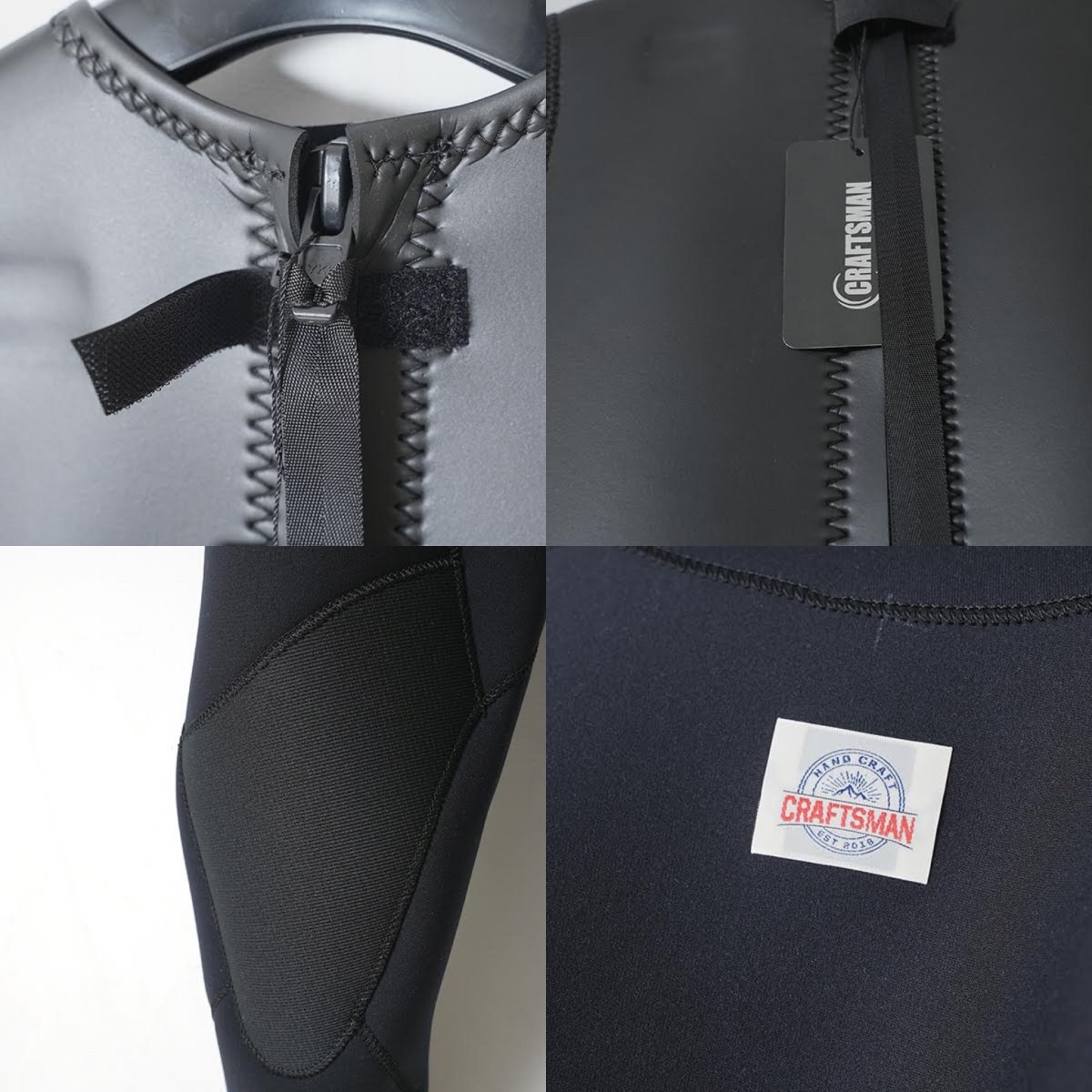 【受注生産】CRAFTSMAN WETSUITS 2MM ロングジョン フラットスキン ラバー バックジップ クラシック サーフィン 日本製
