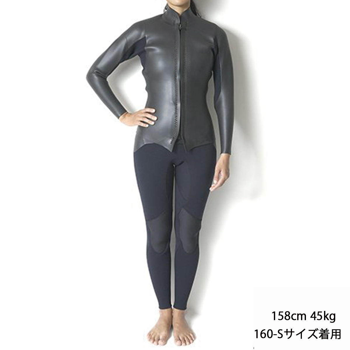 【受注生産】CRAFTSMAN WETSUITS 2MM 長袖タッパー フロントジップ ロングスリーブジャケット フラットスキン ラバー クラシック 日本製