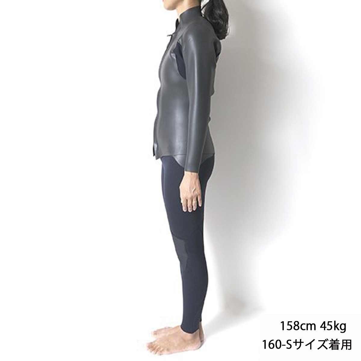 【受注生産】CRAFTSMAN WETSUITS 2MM 長袖タッパー フロントジップ ロングスリーブジャケット フラットスキン ラバー クラシック 日本製