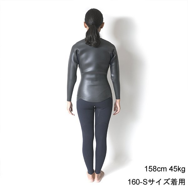 【受注生産】CRAFTSMAN WETSUITS 2MM 長袖タッパー フロントジップ ロングスリーブジャケット フラットスキン ラバー クラシック 日本製