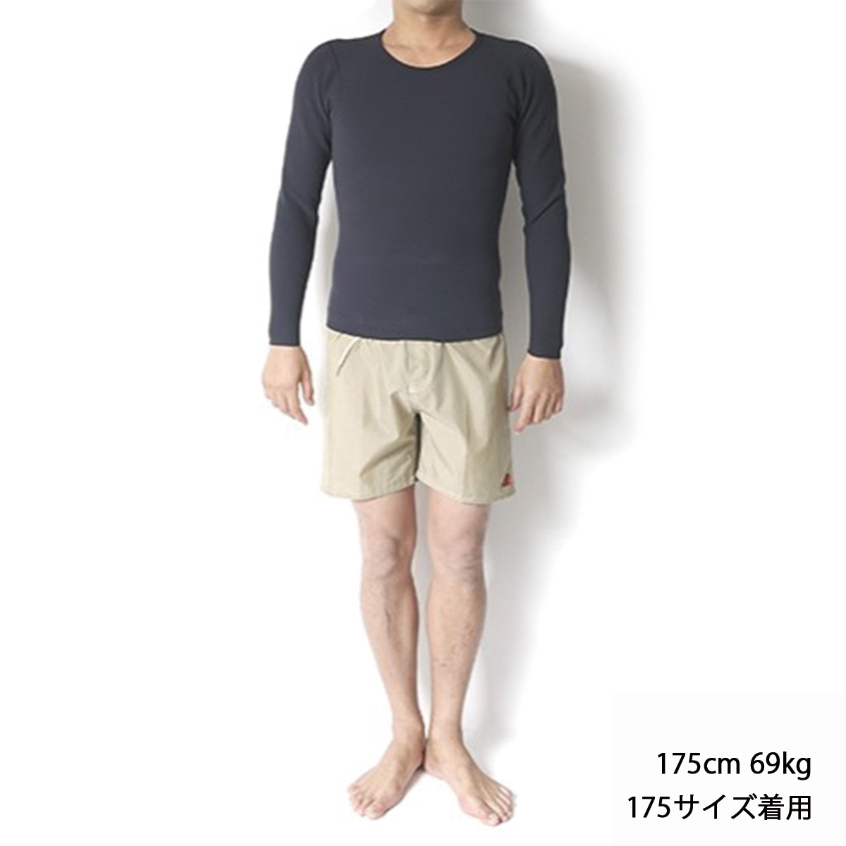 【受注生産】CRAFTSMAN WETSUITS 1.5MM 長袖タッパー ノンジップ ロングスリーブジャケット ジャージ ブラック 丸首 サーフィン 日本製