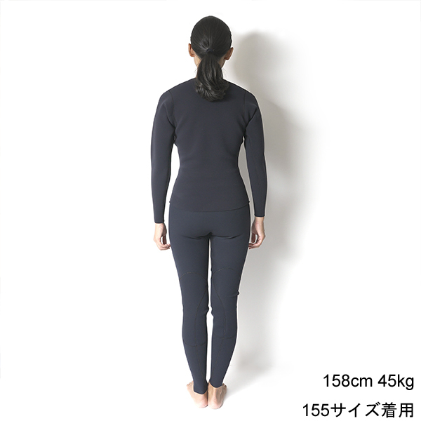 【受注生産】CRAFTSMAN WETSUITS 1.5MM 長袖タッパー ノンジップ ロングスリーブジャケット ジャージ ブラック 丸首 サーフィン 日本製