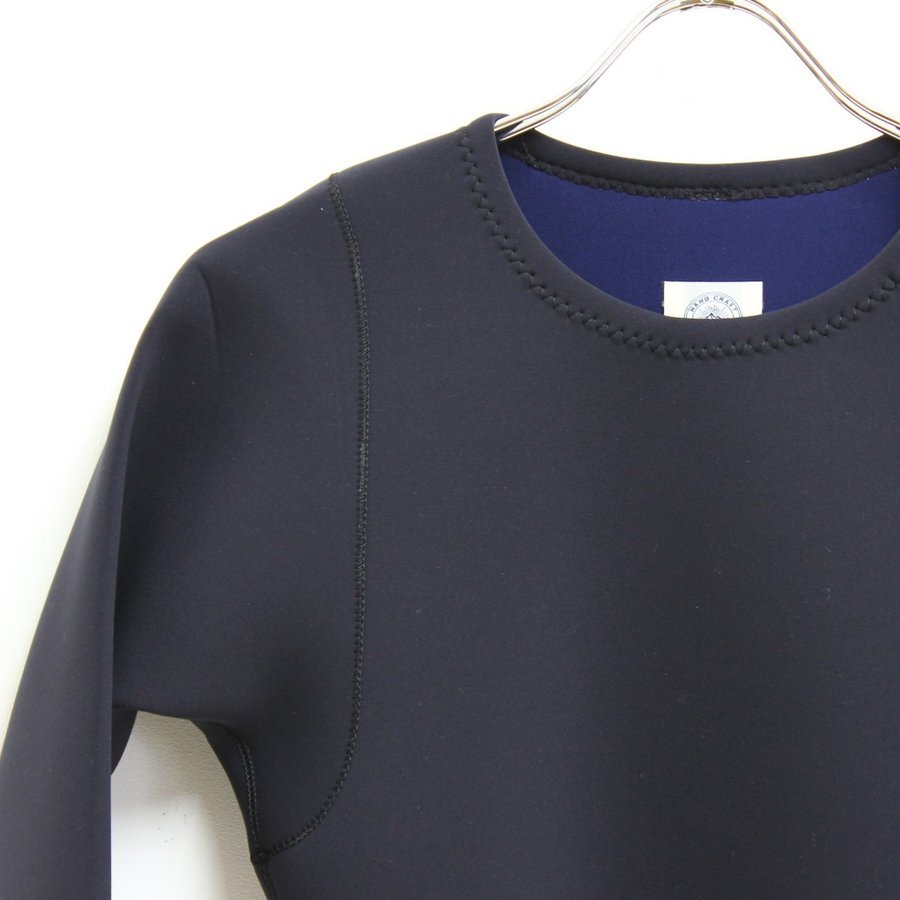 【受注生産】CRAFTSMAN WETSUITS 1.5MM 長袖タッパー ノンジップ ロングスリーブジャケット ジャージ ブラック 丸首 サーフィン 日本製