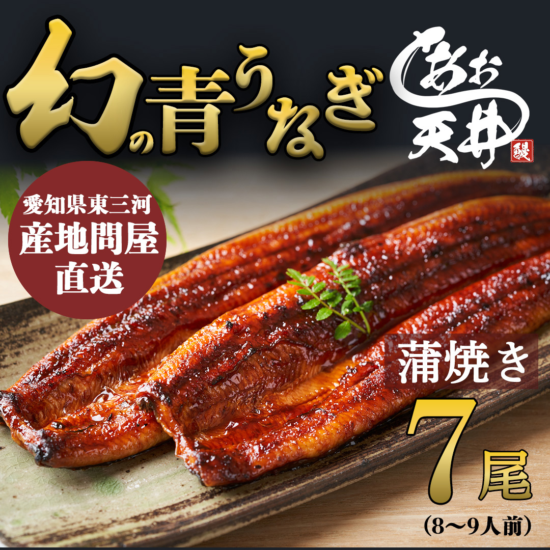 幻の鰻 あお天井の蒲焼き7尾（8～9人前）【愛知県東三河産地問屋直送】