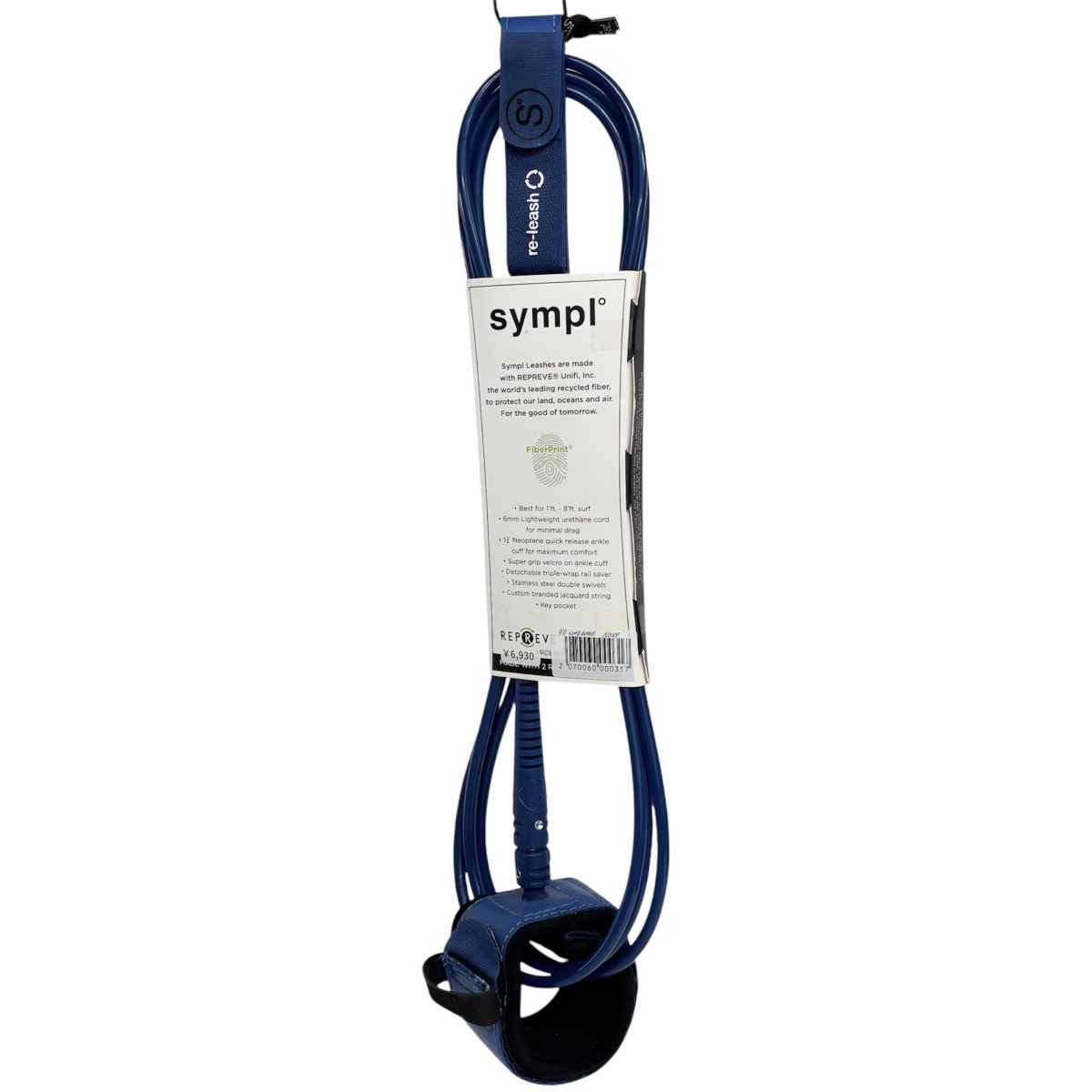 sympl° / LONGBOARD/ LEASH 9ft 6mm シンプル スタンダードリーシュ STANDARD LEASH サーフィン　ロングボード